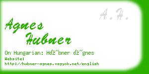 agnes hubner business card